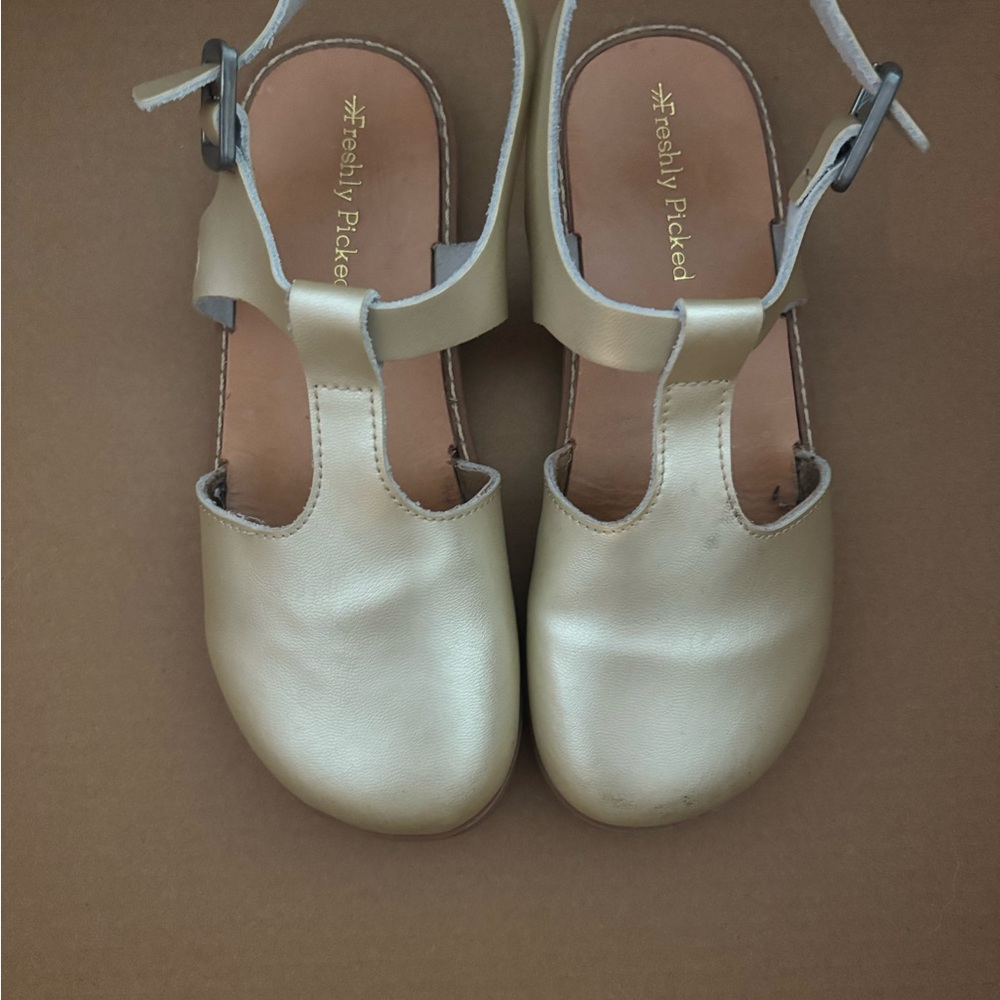 Freshly Picked Girls Metallic Gold Sandals